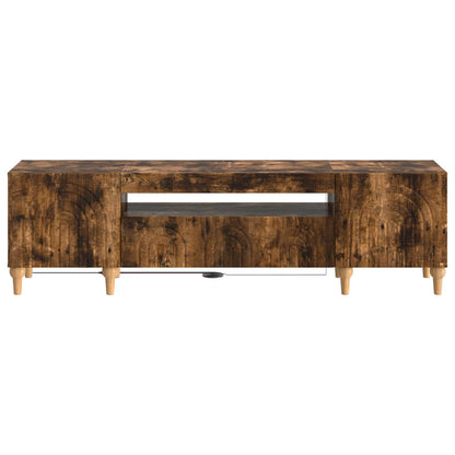 vidaXL LED TV Cabinet Smoked Oak Engineered Wood
