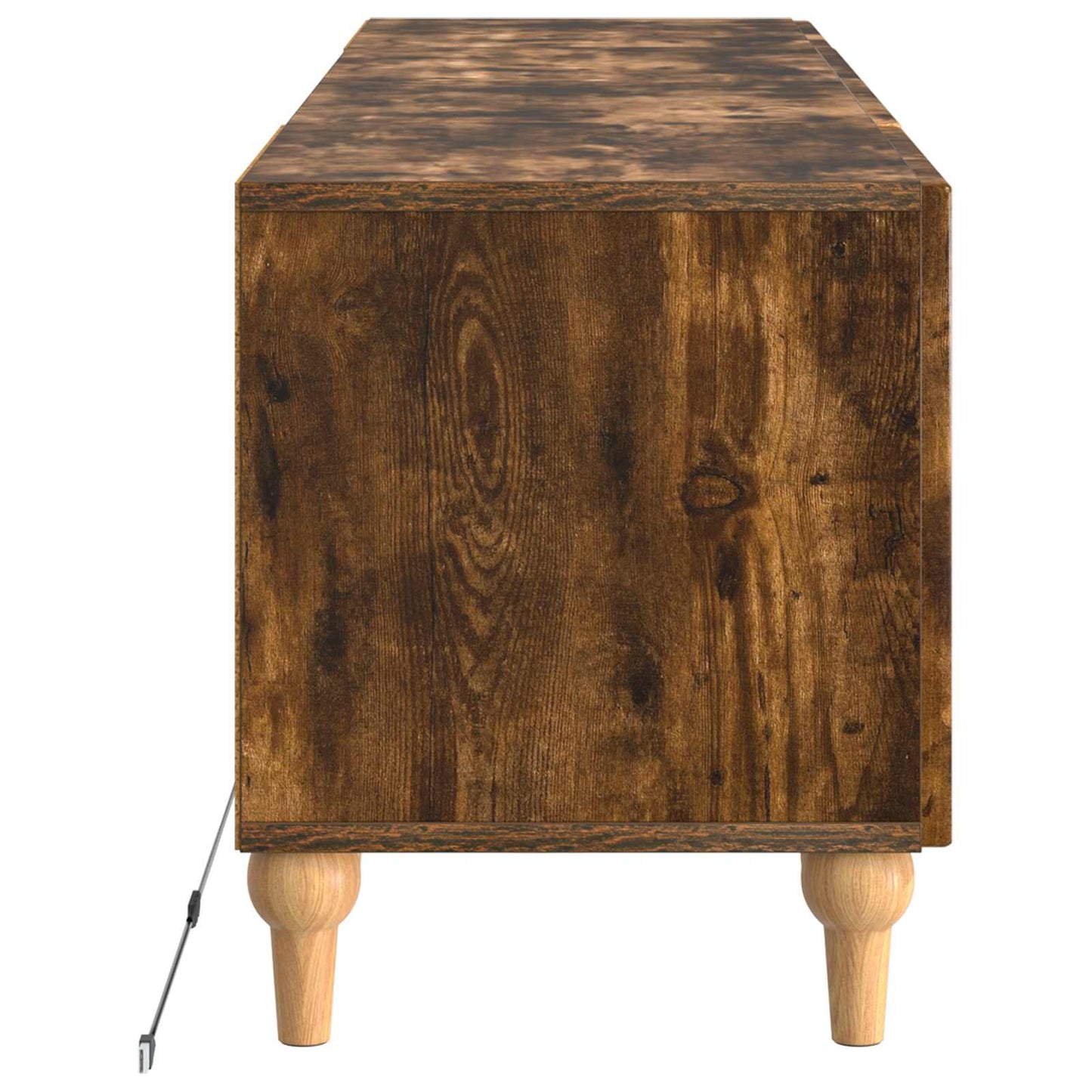 vidaXL LED TV Cabinet Smoked Oak Engineered Wood