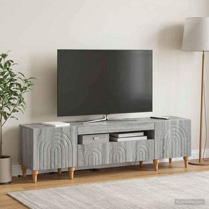 vidaXL LED TV Cabinet Grey Sonoma Engineered Wood