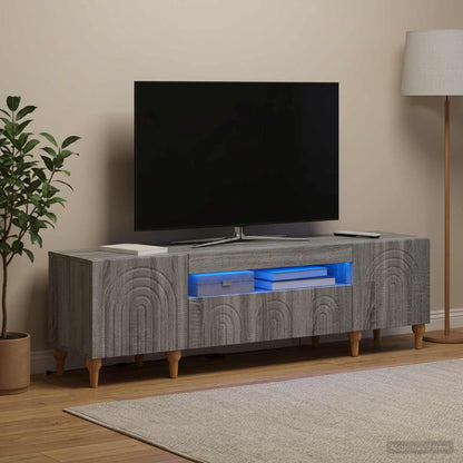 vidaXL LED TV Cabinet Grey Sonoma Engineered Wood