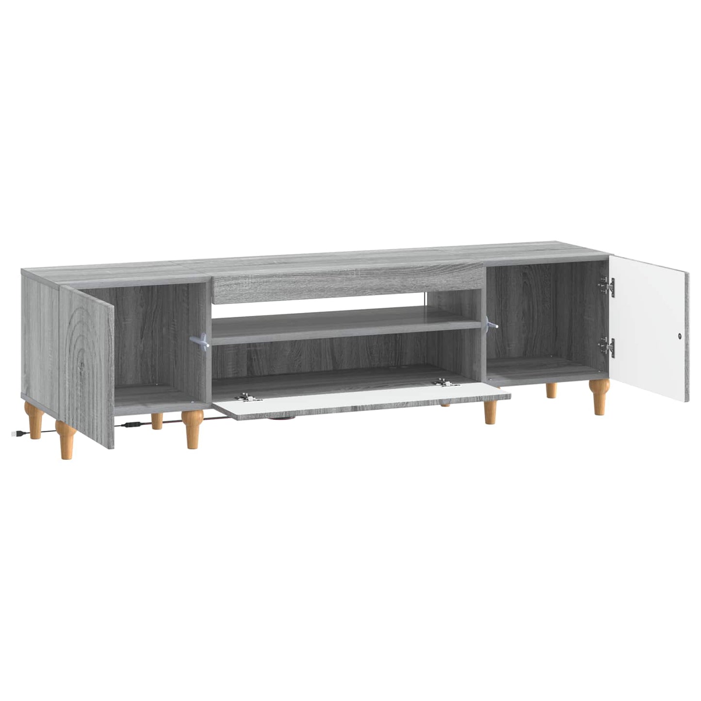 vidaXL LED TV Cabinet Grey Sonoma Engineered Wood