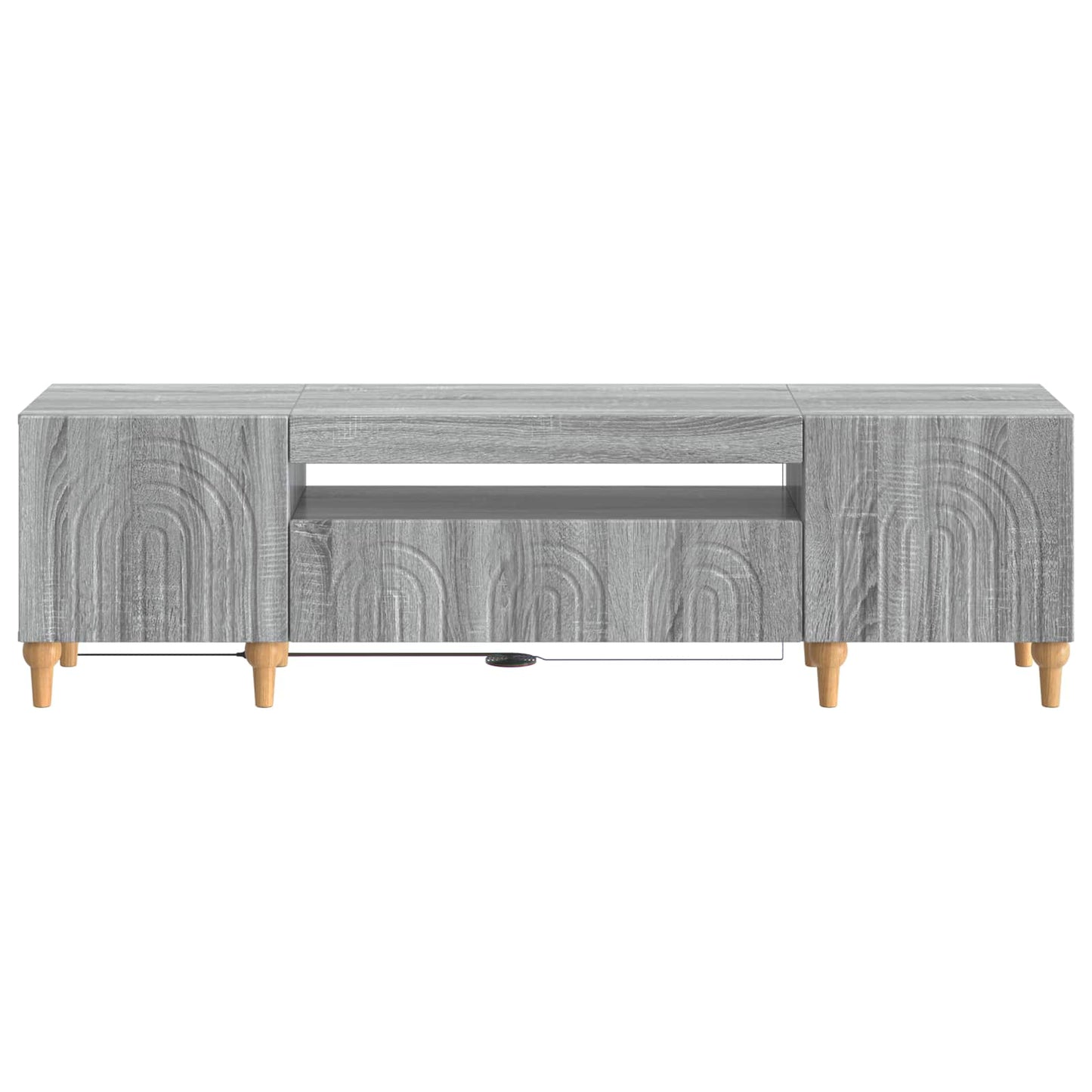 vidaXL LED TV Cabinet Grey Sonoma Engineered Wood