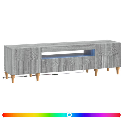 vidaXL LED TV Cabinet Grey Sonoma Engineered Wood
