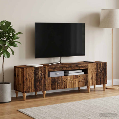 vidaXL LED TV Cabinet Old Wood Engineered Wood