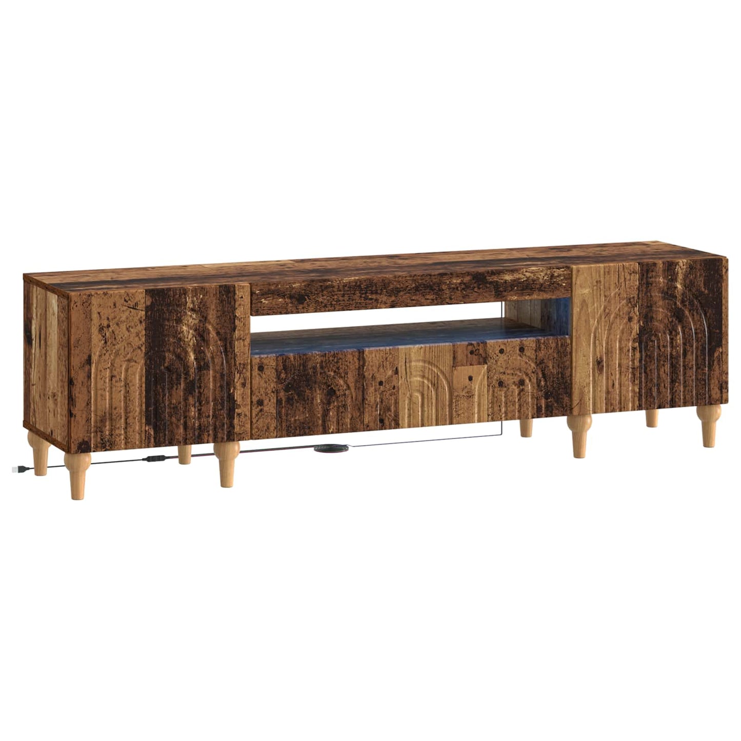 vidaXL LED TV Cabinet Old Wood Engineered Wood