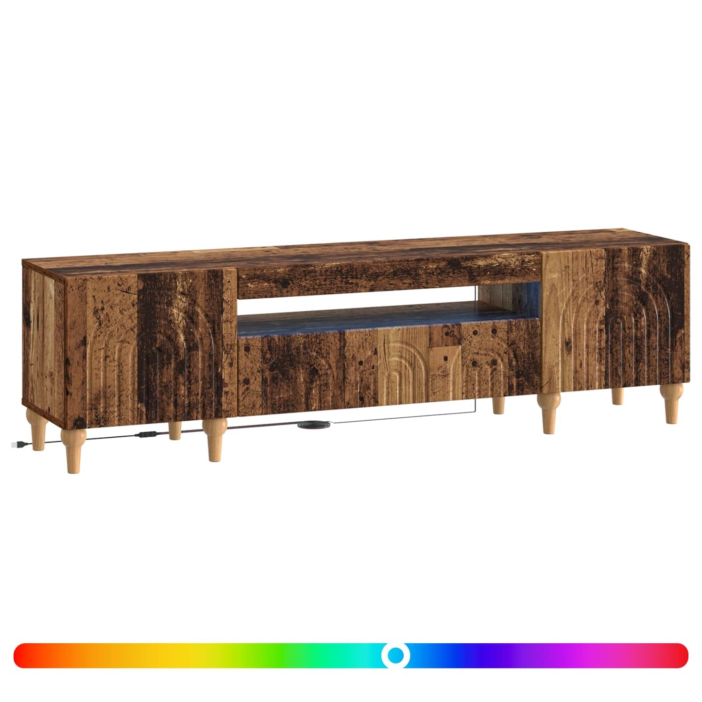 vidaXL LED TV Cabinet Old Wood Engineered Wood