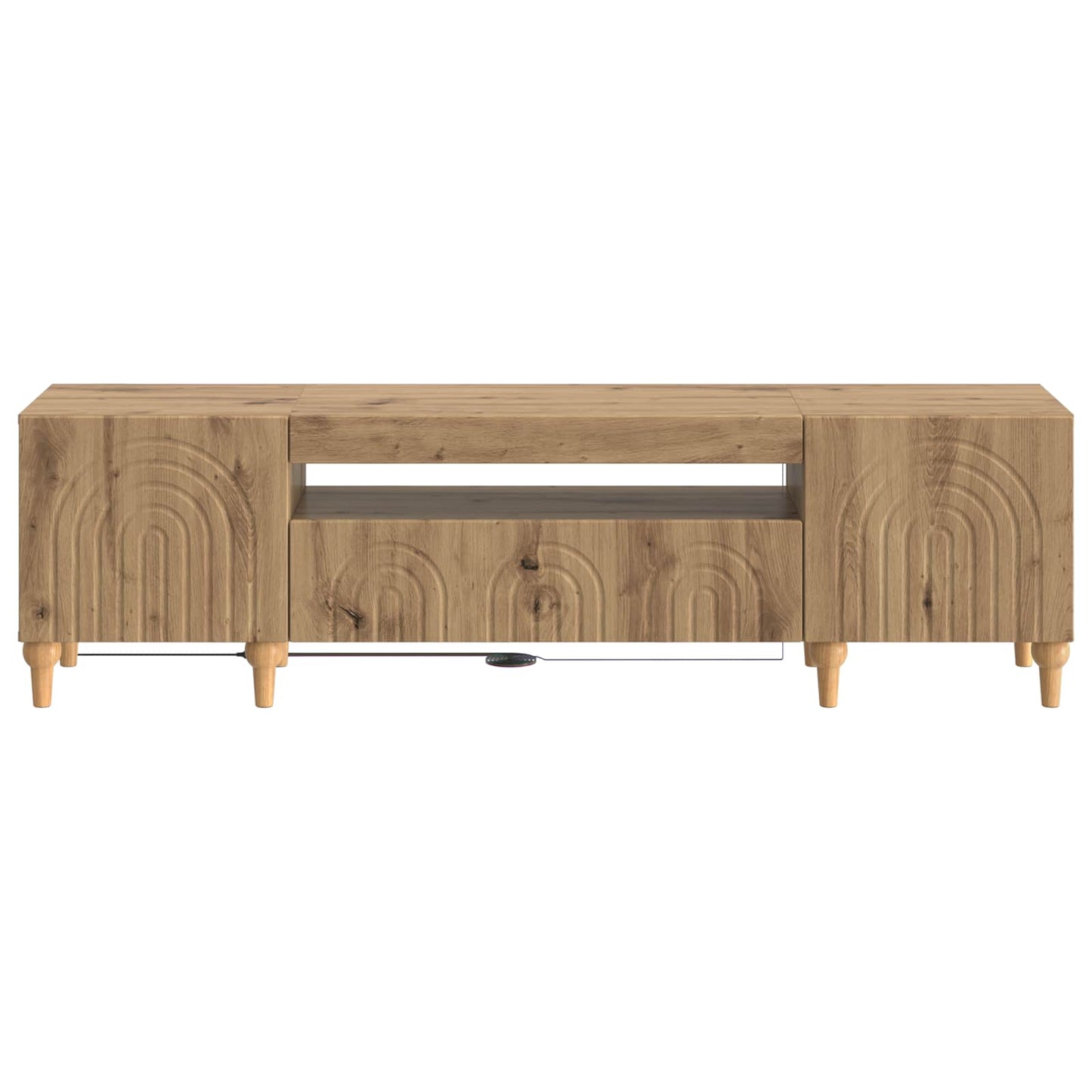 vidaXL LED TV Cabinet Artisan Oak Engineered Wood