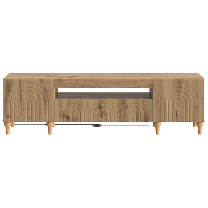 vidaXL LED TV Cabinet ALKMAAR 153 x 35 x 43 cm Artisan Oak