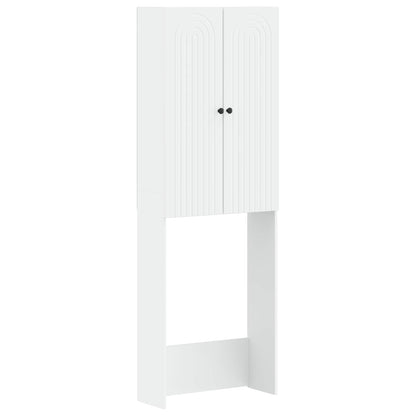 vidaXL Toilet Cabinet ALKMAAR White 66 x 25.5 x 190 cm Engineered Wood