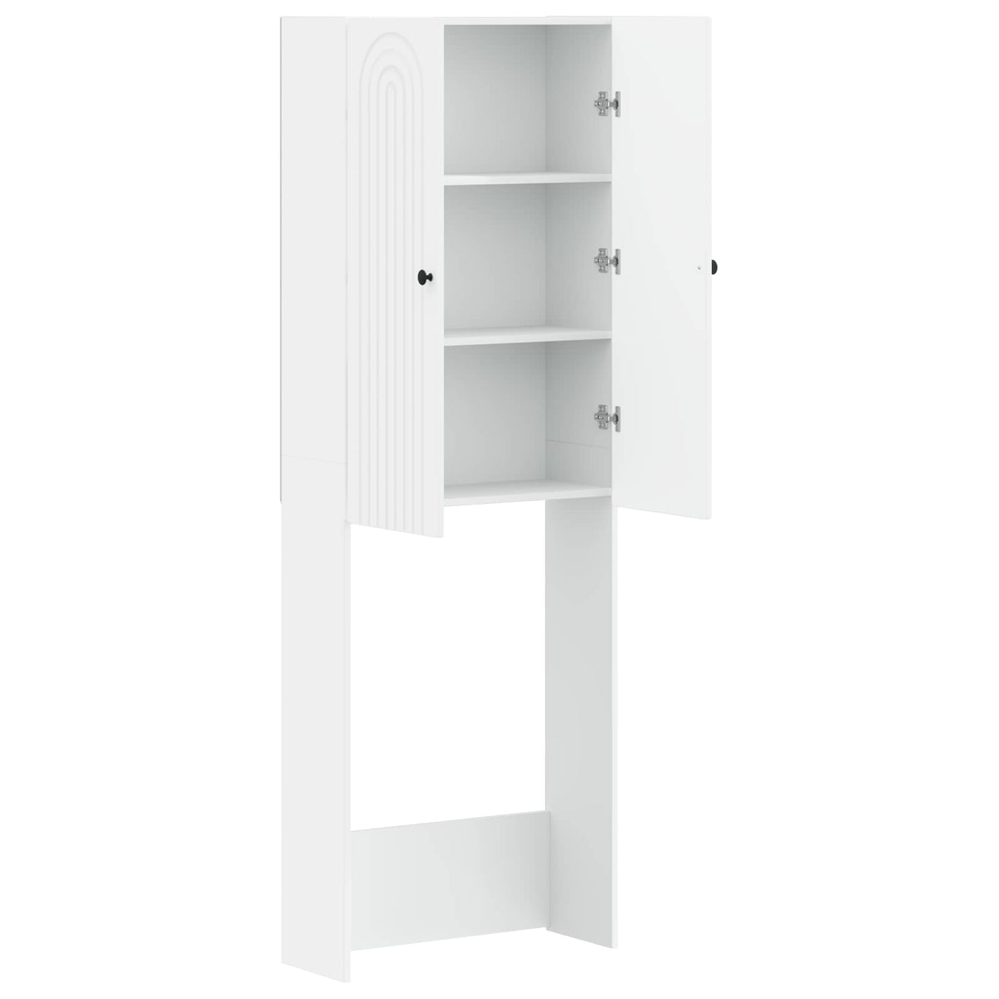 vidaXL Toilet Cabinet ALKMAAR White 66 x 25.5 x 190 cm Engineered Wood