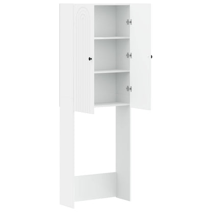 vidaXL Toilet Cabinet ALKMAAR White 66 x 25.5 x 190 cm Engineered Wood