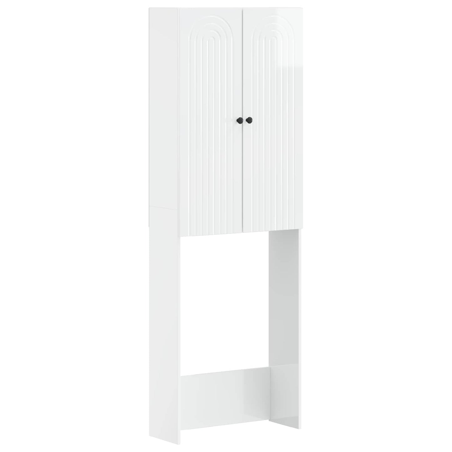 vidaXL Toilet Cabinet ALKMAAR High Gloss White 66 x 25.5 x 190 cm