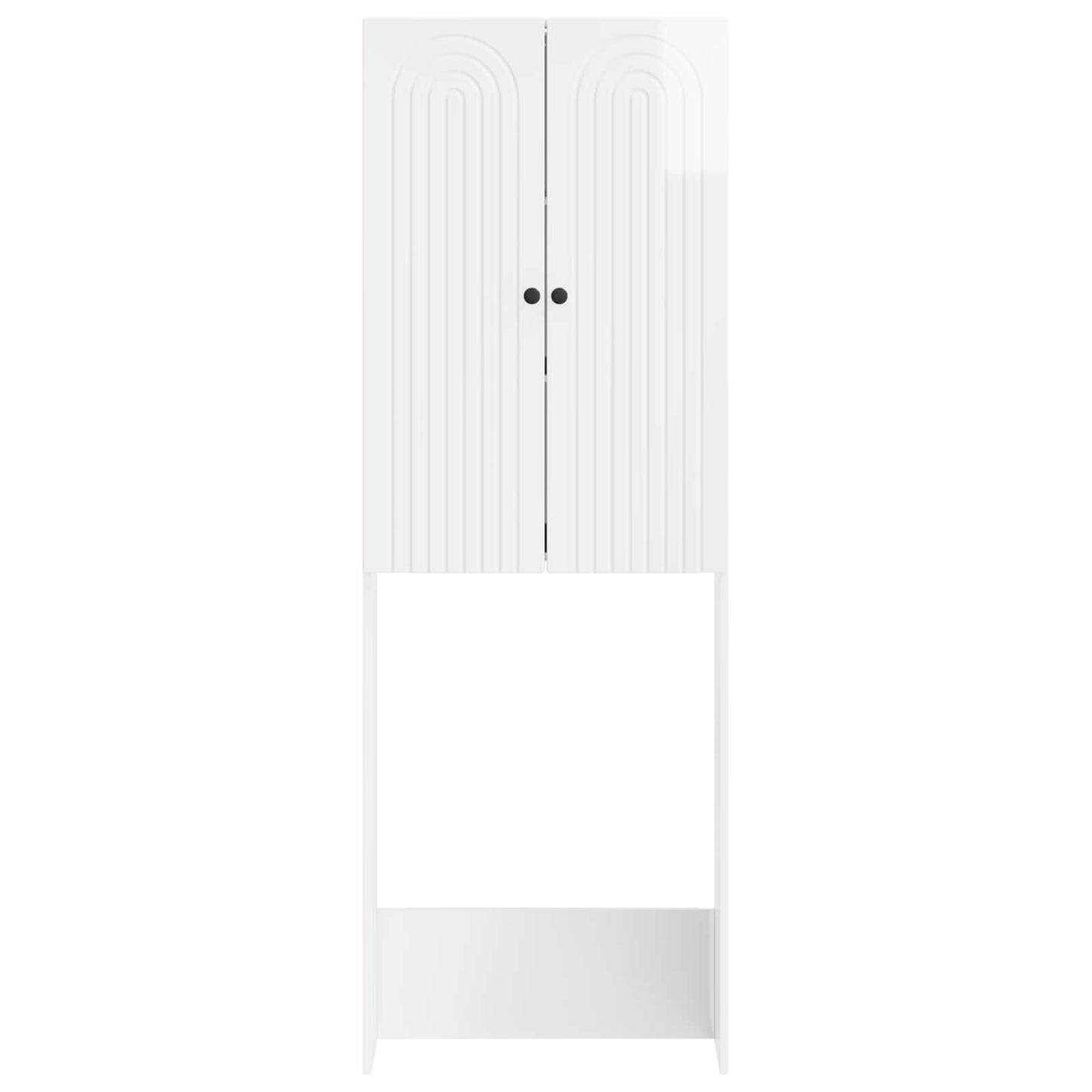 vidaXL Toilet Cabinet ALKMAAR High Gloss White 66 x 25.5 x 190 cm