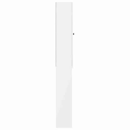 vidaXL Toilet Cabinet ALKMAAR High Gloss White 66 x 25.5 x 190 cm