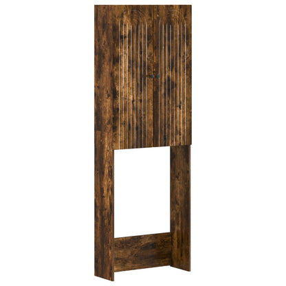 vidaXL Toilet Cabinet ALKMAAR Smoked Oak 66 x 25.5 x 190 cm