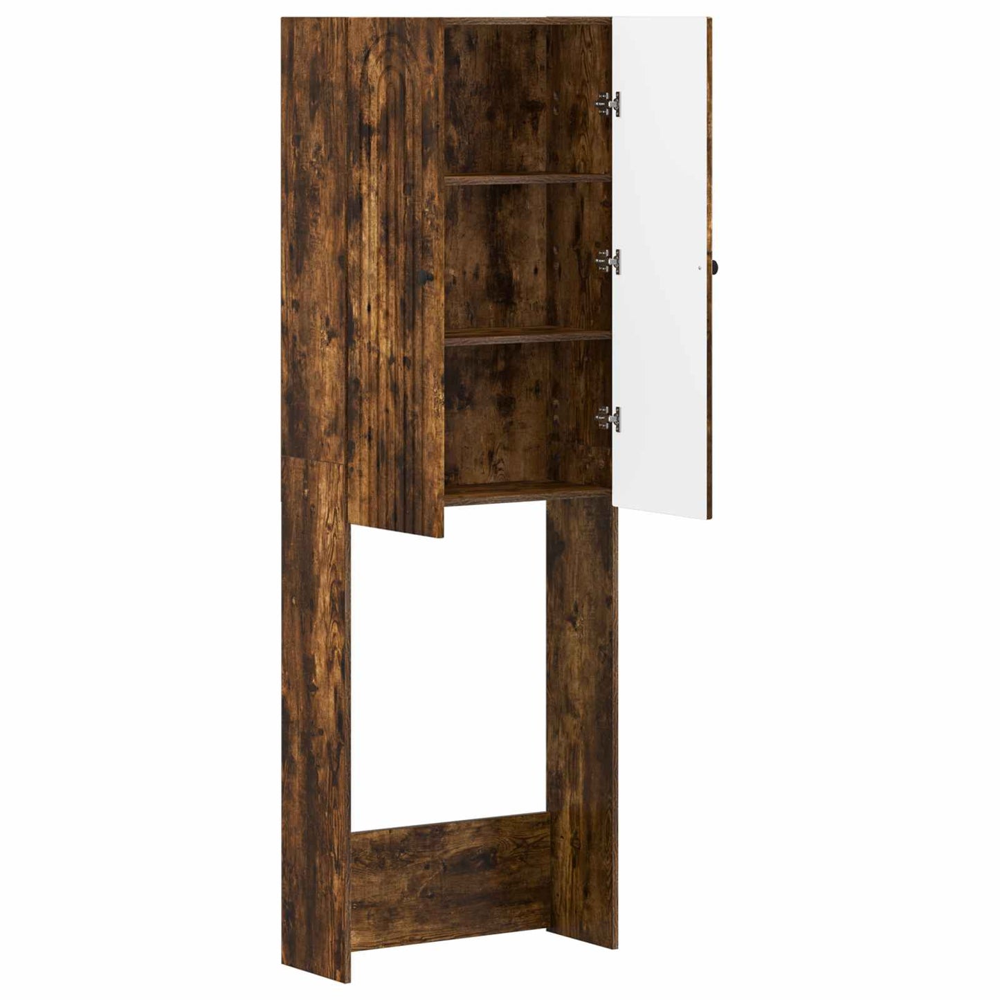 vidaXL Toilet Cabinet ALKMAAR Smoked Oak 66 x 25.5 x 190 cm