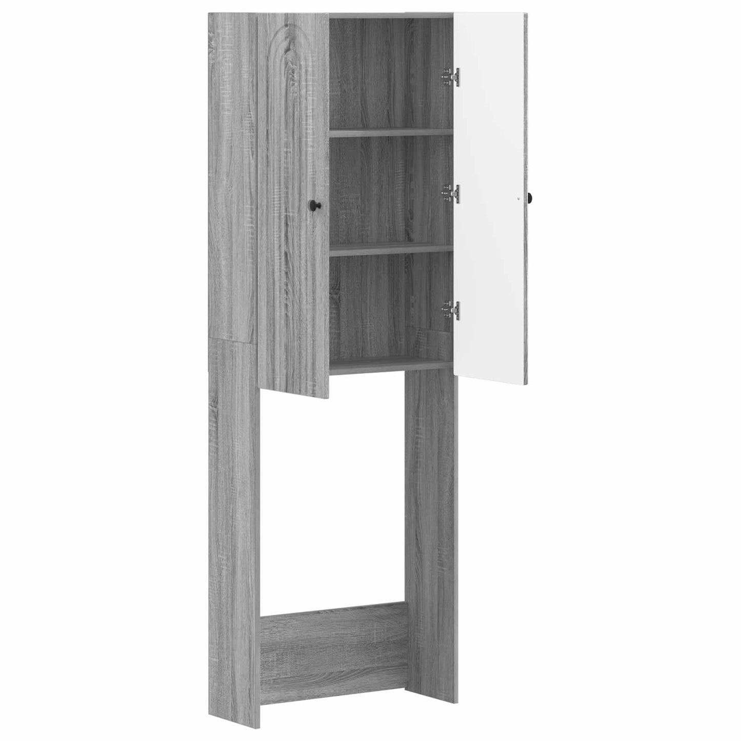 vidaXL Toilet Cabinet ALKMAAR Grey Sonoma 66 x 25.5 x 190 cm