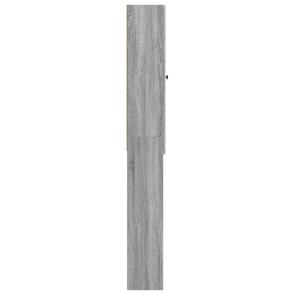 vidaXL Toilet Cabinet ALKMAAR Grey Sonoma 66 x 25.5 x 190 cm