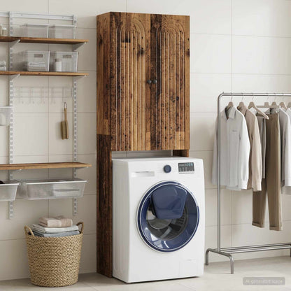 vidaXL Toilet Cabinet ALKMAAR Old Wood 66 x 25.5 x 190 cm