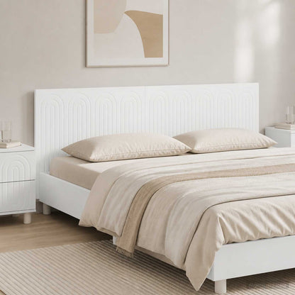 vidaXL Wall-Mounted Headboard ALKMAAR White Engineered Wood