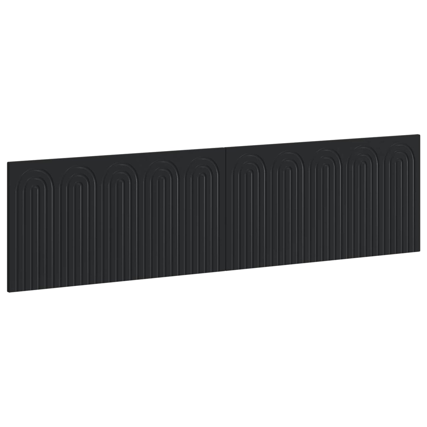 vidaXL Wall-Mounted Headboard ALKMAAR Black Engineered Wood