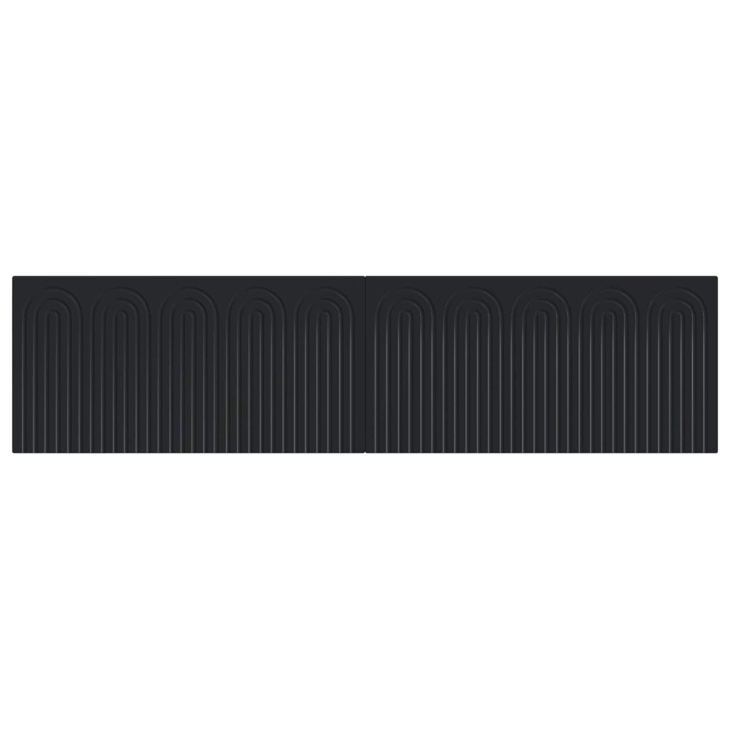 vidaXL Wall-Mounted Headboard ALKMAAR Black Engineered Wood