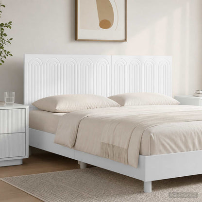 vidaXL Wall-Mounted Headboard ALKMAAR High Gloss White Engineered Wood