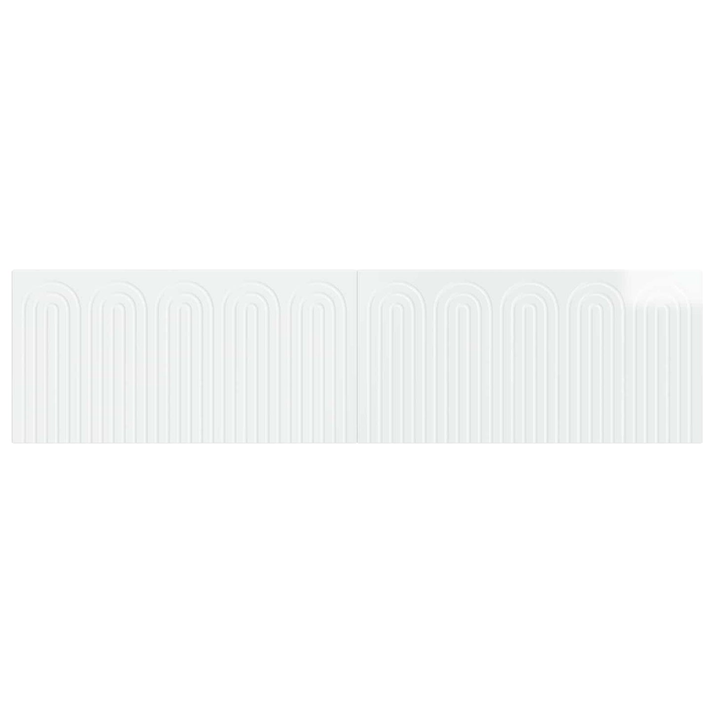 vidaXL Wall-Mounted Headboard ALKMAAR High Gloss White Engineered Wood