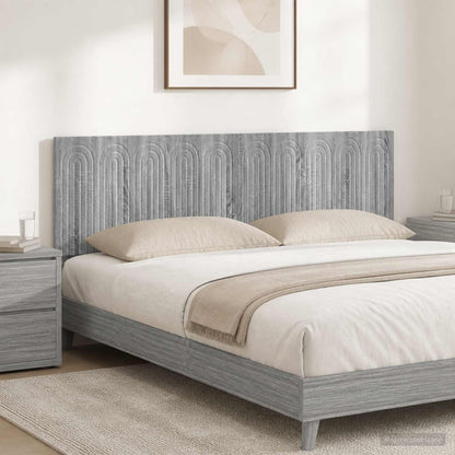 vidaXL Wall-Mounted Headboard ALKMAAR Grey Sonoma Engineered Wood