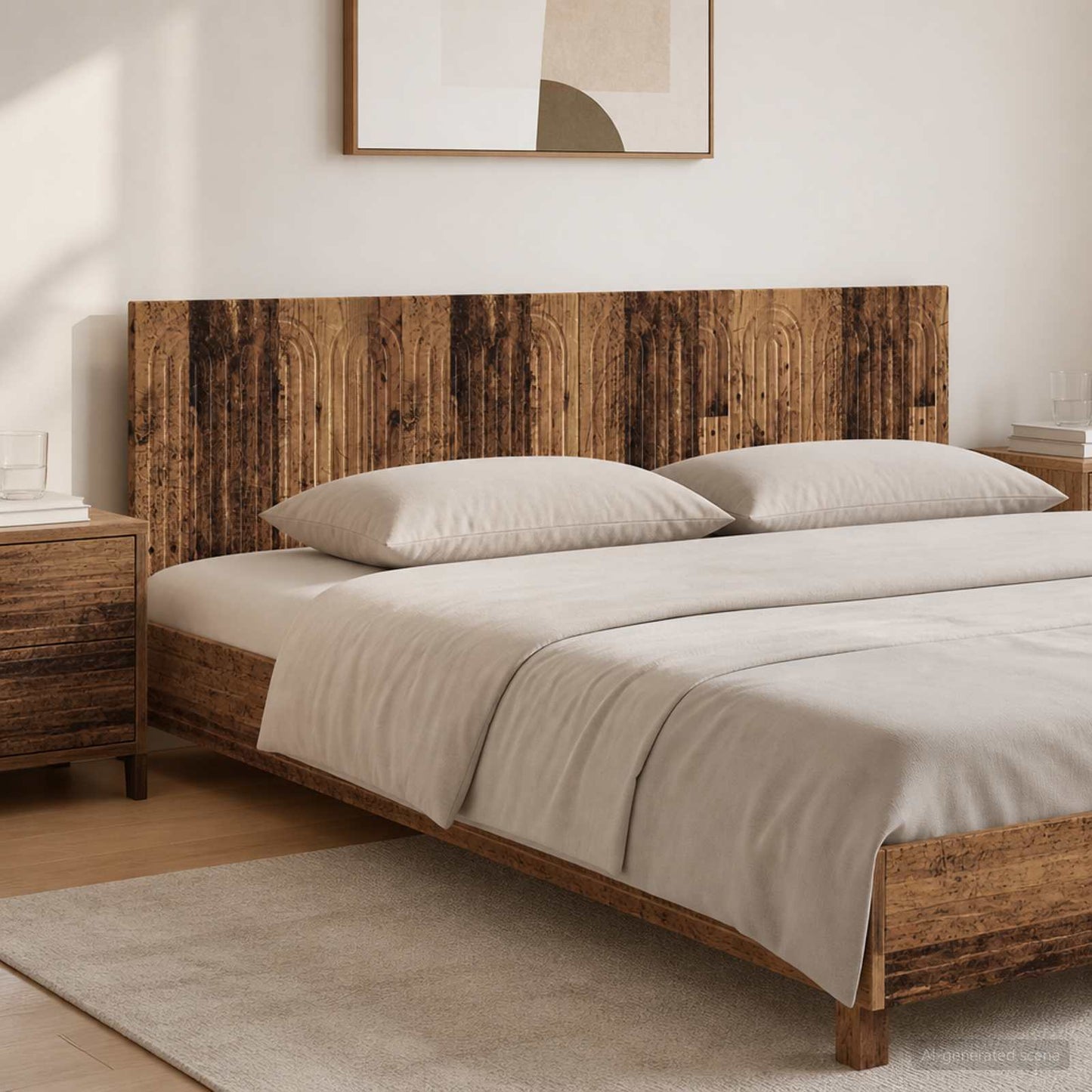vidaXL Wall-Mounted Headboard ALKMAAR Old Wood Engineered Wood
