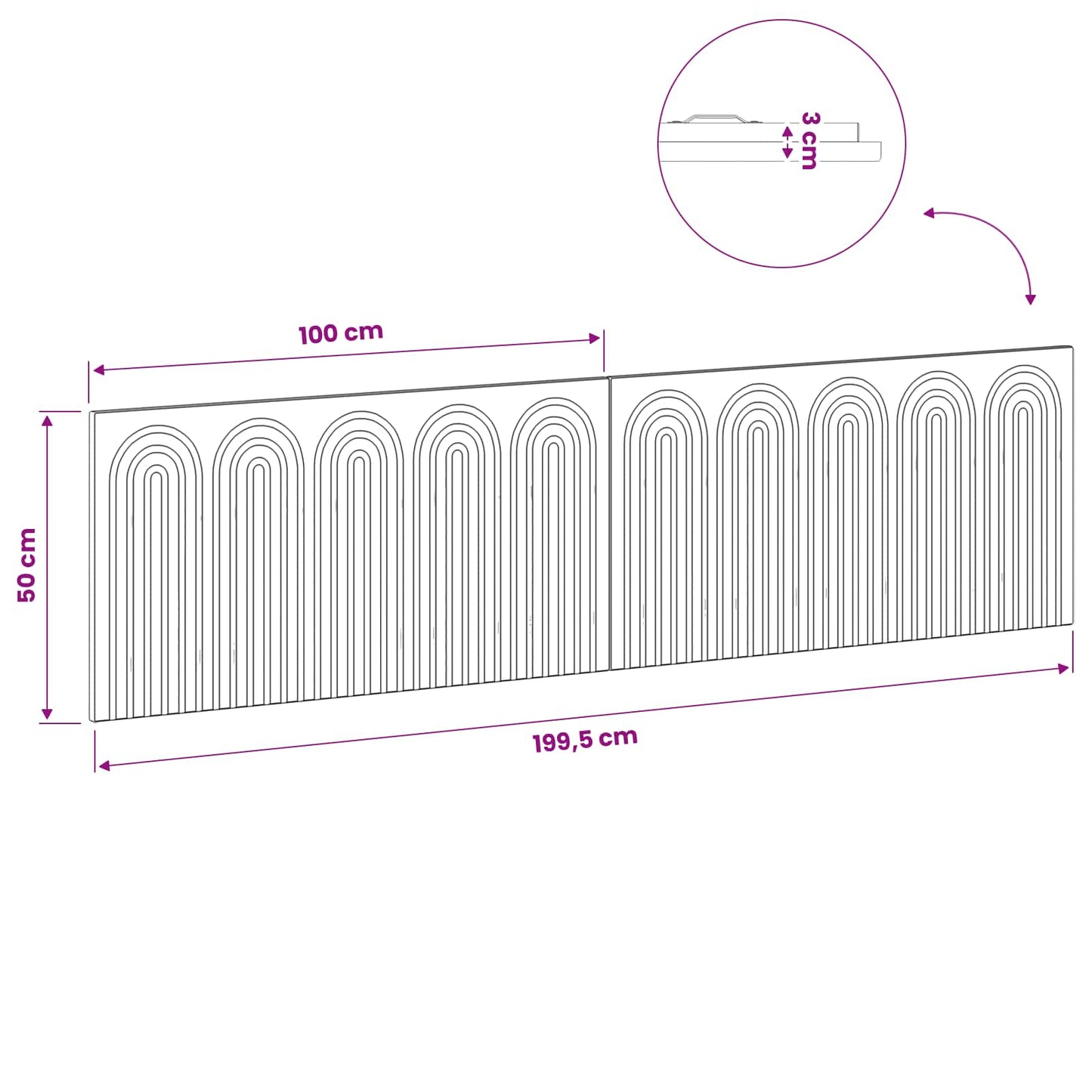 vidaXL Wall-Mounted Headboard ALKMAAR Old Wood Engineered Wood