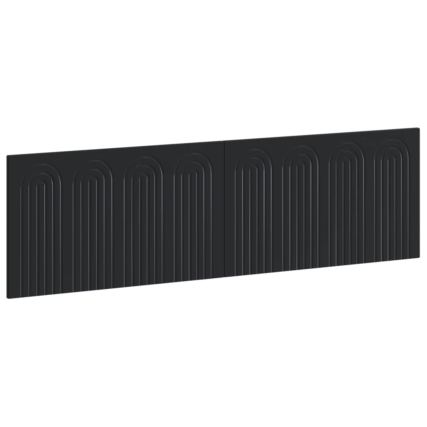 vidaXL Wall-Mounted Headboard ALKMAAR Black Engineered Wood
