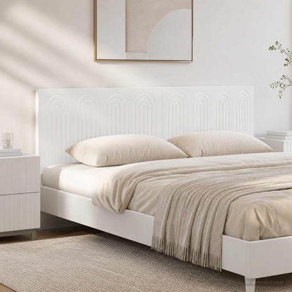 vidaXL Wall-Mounted Headboard ALKMAAR High Gloss White Engineered Wood