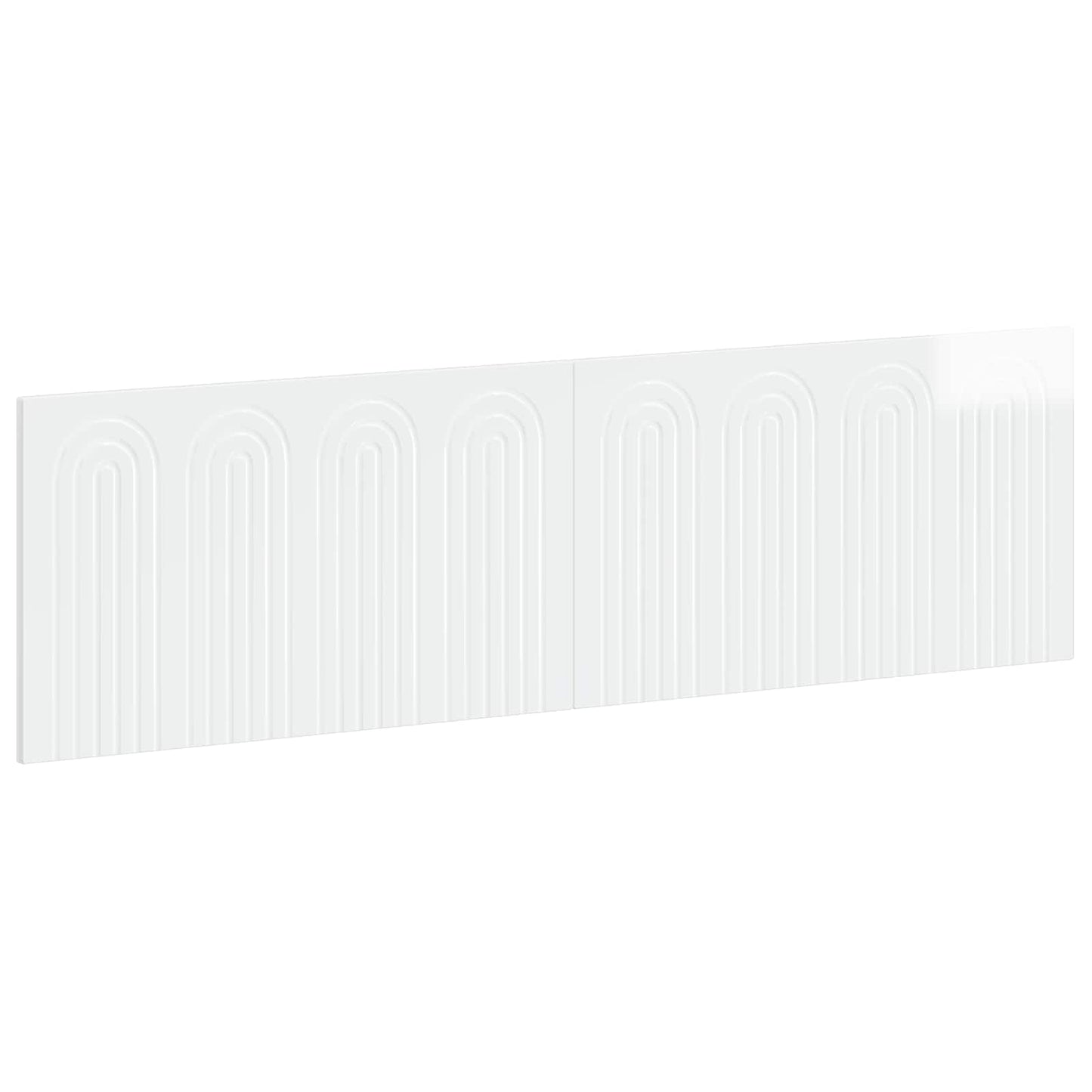 vidaXL Wall-Mounted Headboard ALKMAAR High Gloss White Engineered Wood