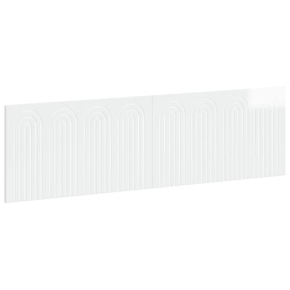 vidaXL Wall-Mounted Headboard ALKMAAR High Gloss White Engineered Wood