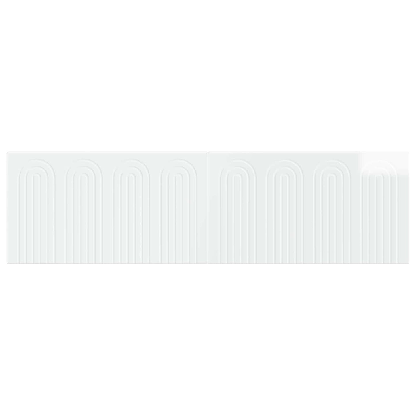 vidaXL Wall-Mounted Headboard ALKMAAR High Gloss White Engineered Wood