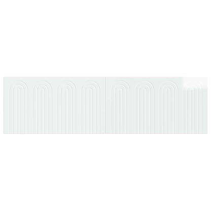 vidaXL Wall-Mounted Headboard ALKMAAR High Gloss White Engineered Wood