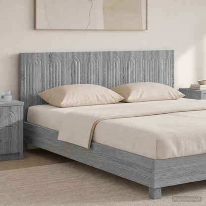 vidaXL Wall-Mounted Headboard ALKMAAR Grey Sonoma Engineered Wood