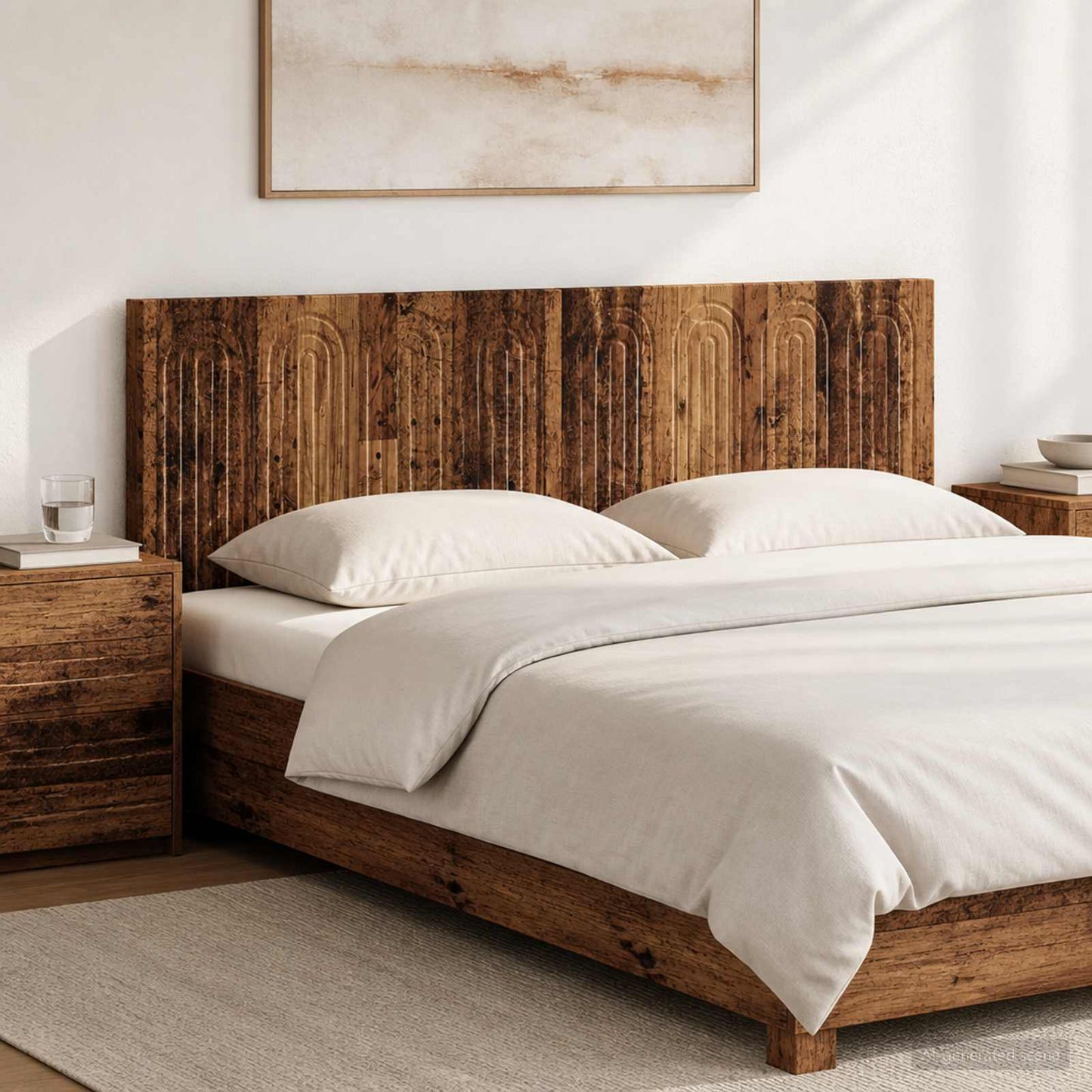 vidaXL Wall-Mounted Headboard ALKMAAR Old Wood Engineered Wood