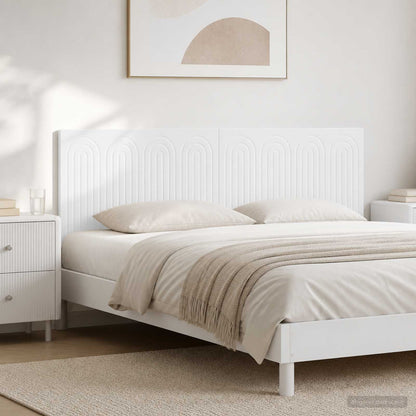 vidaXL Wall-Mounted Headboard ALKMAAR White Engineered Wood
