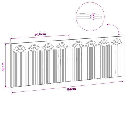 vidaXL Wall-Mounted Headboard ALKMAAR White Engineered Wood