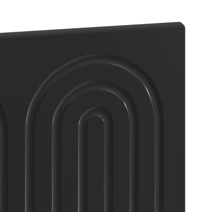 vidaXL Wall-Mounted Headboard ALKMAAR Black Engineered Wood
