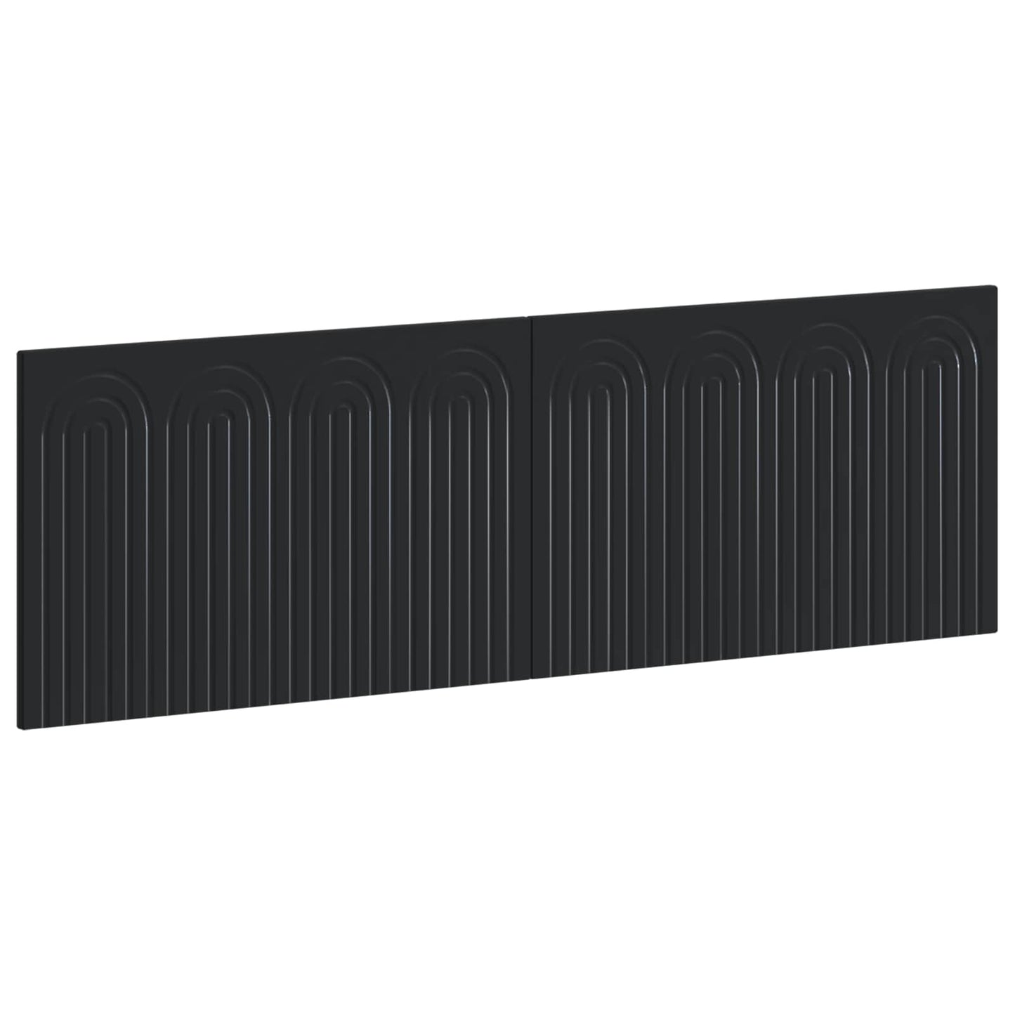 vidaXL Wall-Mounted Headboard ALKMAAR Black Engineered Wood