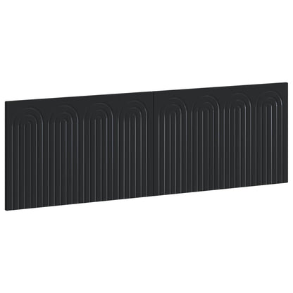 vidaXL Wall-Mounted Headboard ALKMAAR Black Engineered Wood