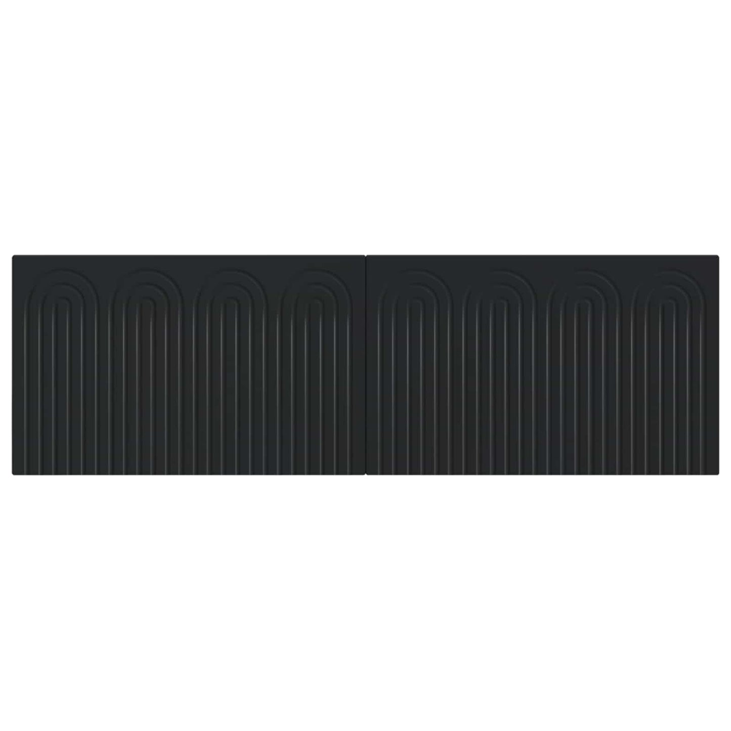 vidaXL Wall-Mounted Headboard ALKMAAR Black Engineered Wood
