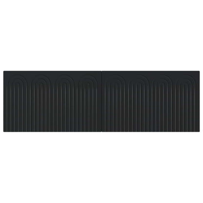 vidaXL Wall-Mounted Headboard ALKMAAR Black Engineered Wood