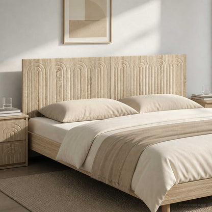 vidaXL Wall-Mounted Headboard ALKMAAR Sonoma Oak Engineered Wood