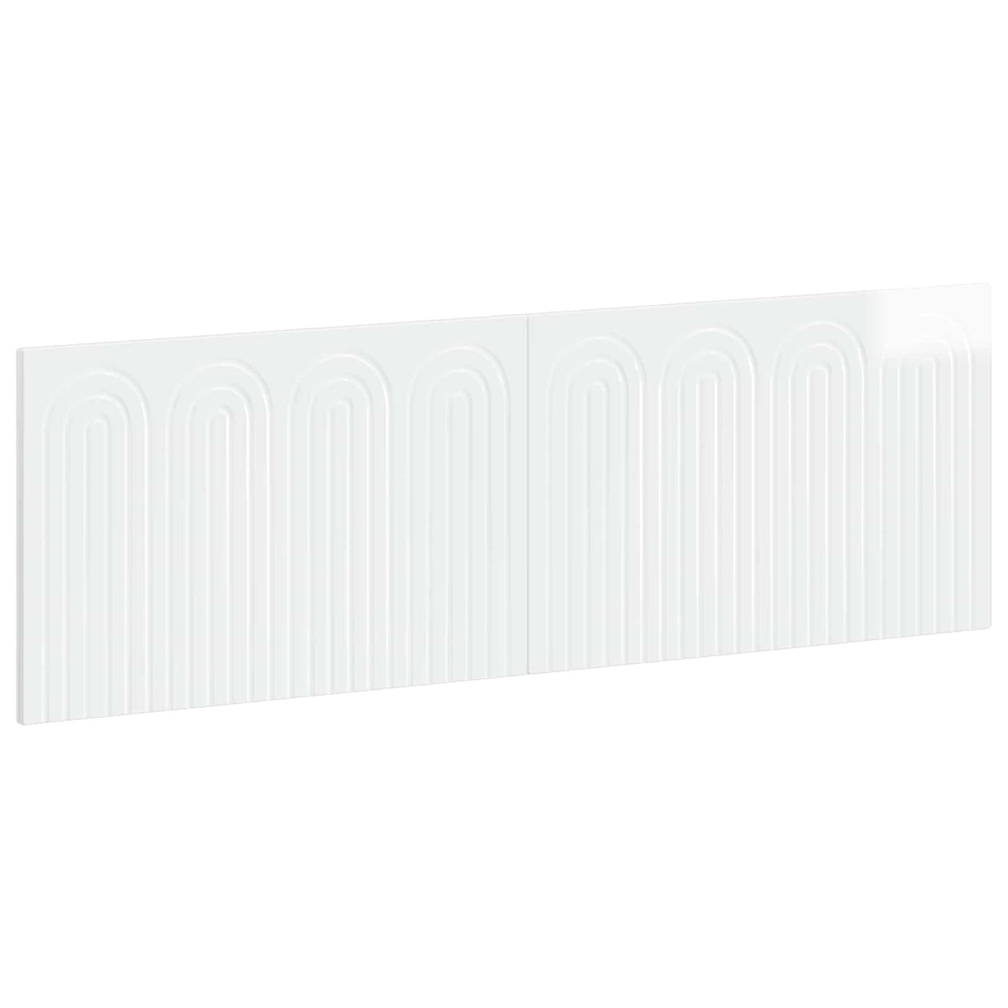 vidaXL Wall-Mounted Headboard ALKMAAR High Gloss White Engineered Wood