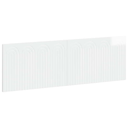 vidaXL Wall-Mounted Headboard ALKMAAR High Gloss White Engineered Wood