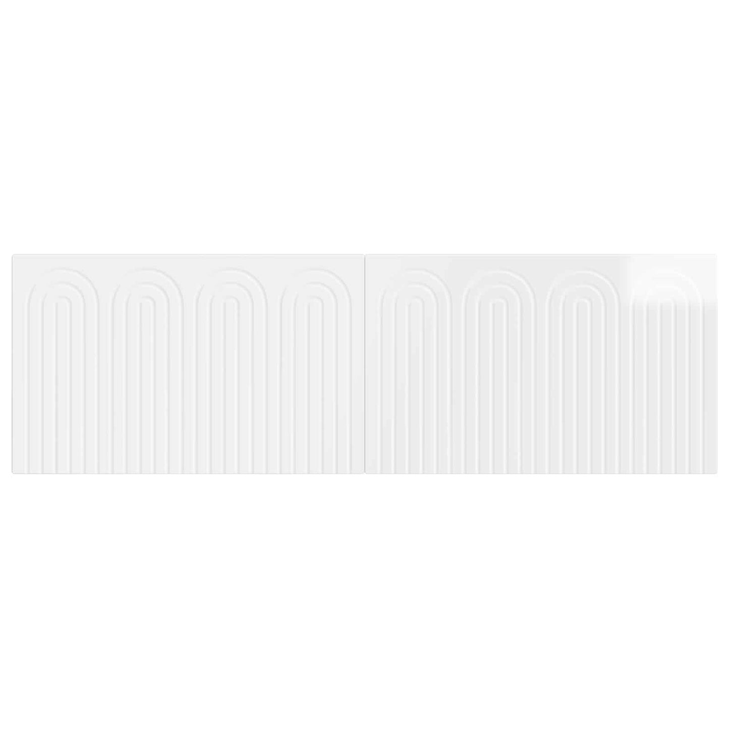 vidaXL Wall-Mounted Headboard ALKMAAR High Gloss White Engineered Wood